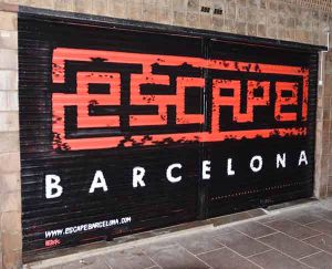 graffiti persiana Escape Room Barcelona